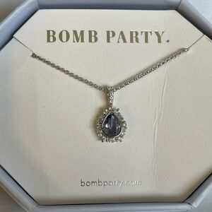 Stunning! Bomb Party “Blooming Wonder” Necklace Lab Created Tanzanite Stone